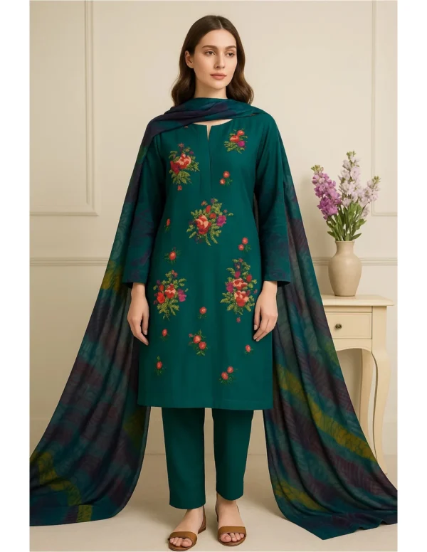 Handmade Style Cross Stitch Tanka Embroidered Lawn 3 Pc Dress