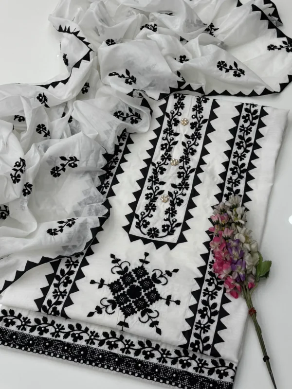 Beautiful Handmade Style Embroidery With Applique Ralli Work 2 Pc Dress