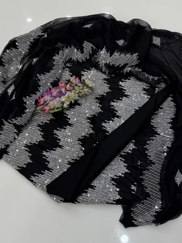 Beautiful Fancy Sequence Embroidery  Pure Lawn 3 PC Dress