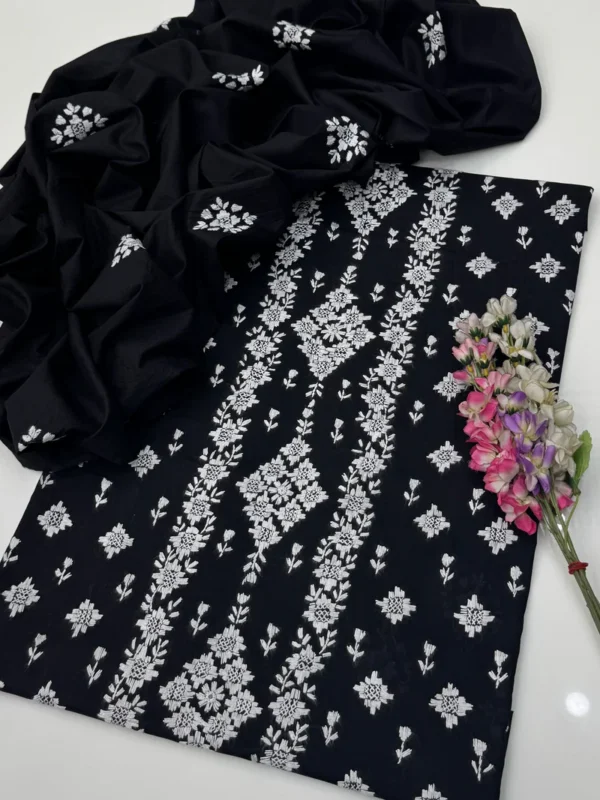 Handmade Style Pakka Tanka With Sheesha Work Pure Lawn 3 Pc